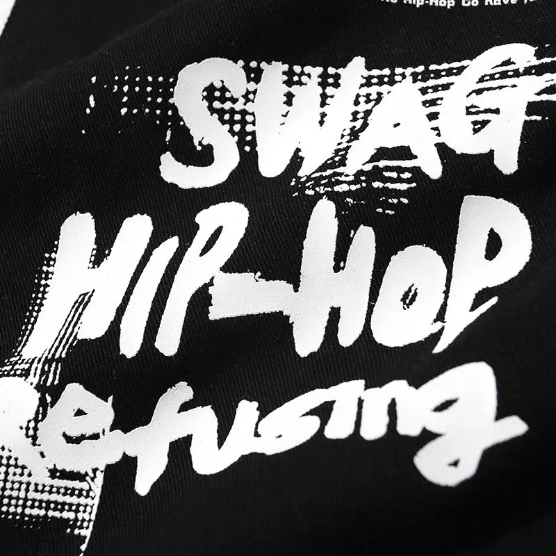 Logo Print Contrast Color Lapel Jacket