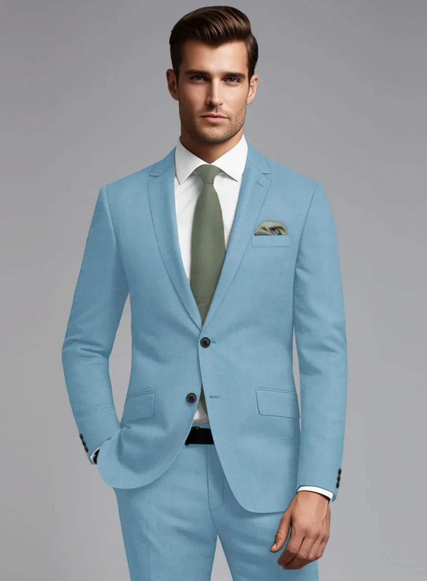 Marco Stretch Pastel Blue Wool Jacket
