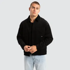 Merch Cord Quilt Lined Jacket Jet Black