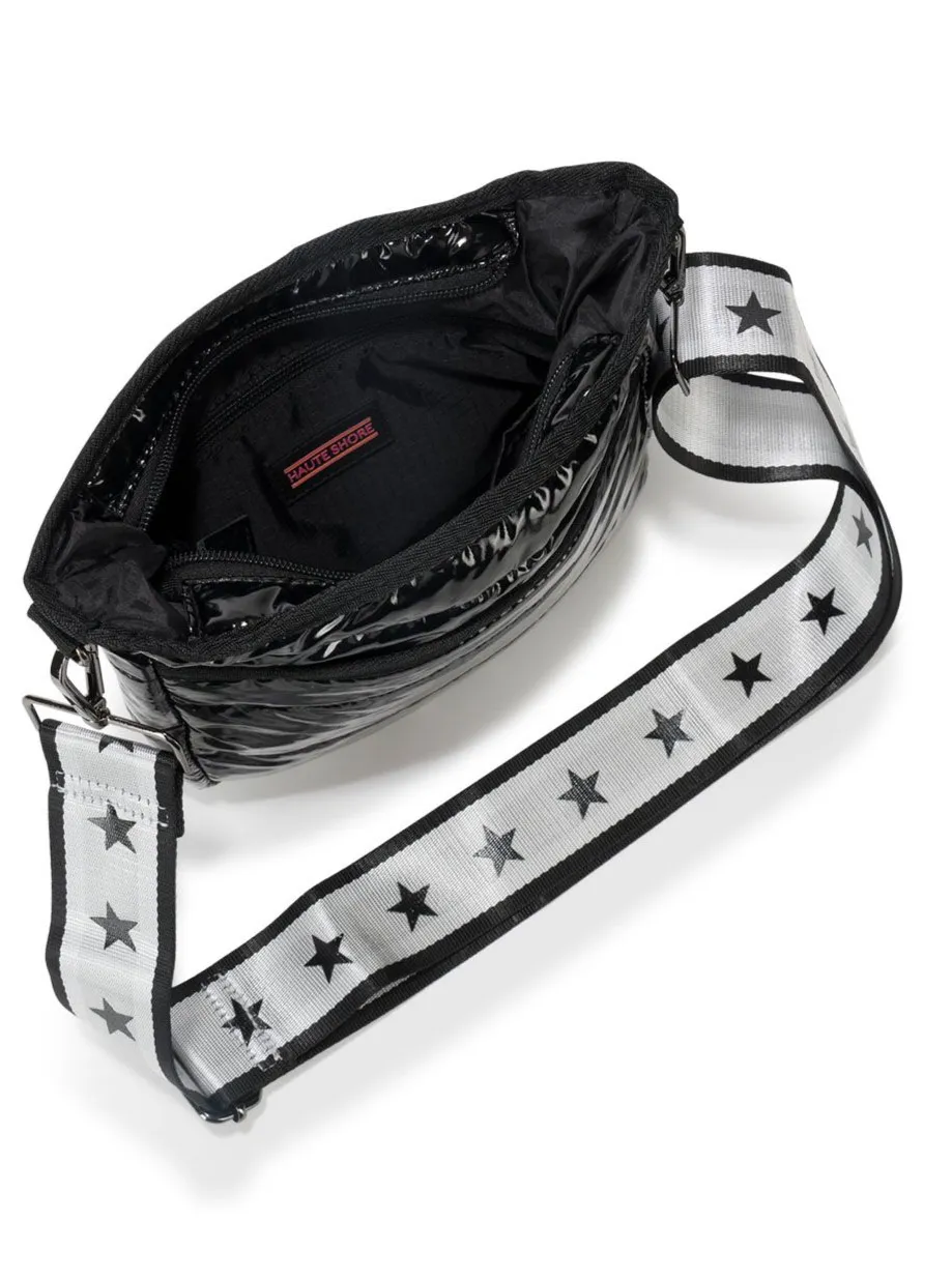 Nikki Puffer Crossbody Bag [Noir]