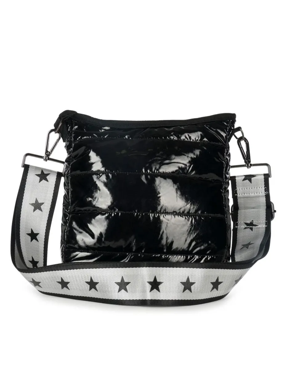 Nikki Puffer Crossbody Bag [Noir]