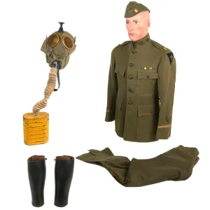 Original Identified WWI US District of Paris Signal Corps Major Officer’s Uniform - Wounded in Action
