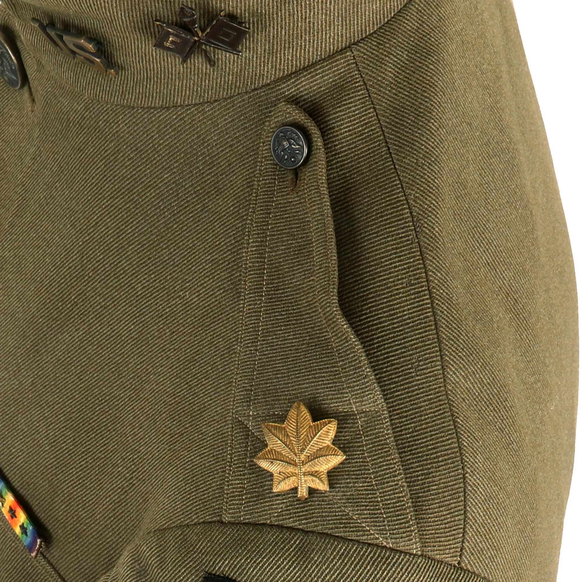 Original Identified WWI US District of Paris Signal Corps Major Officer’s Uniform - Wounded in Action