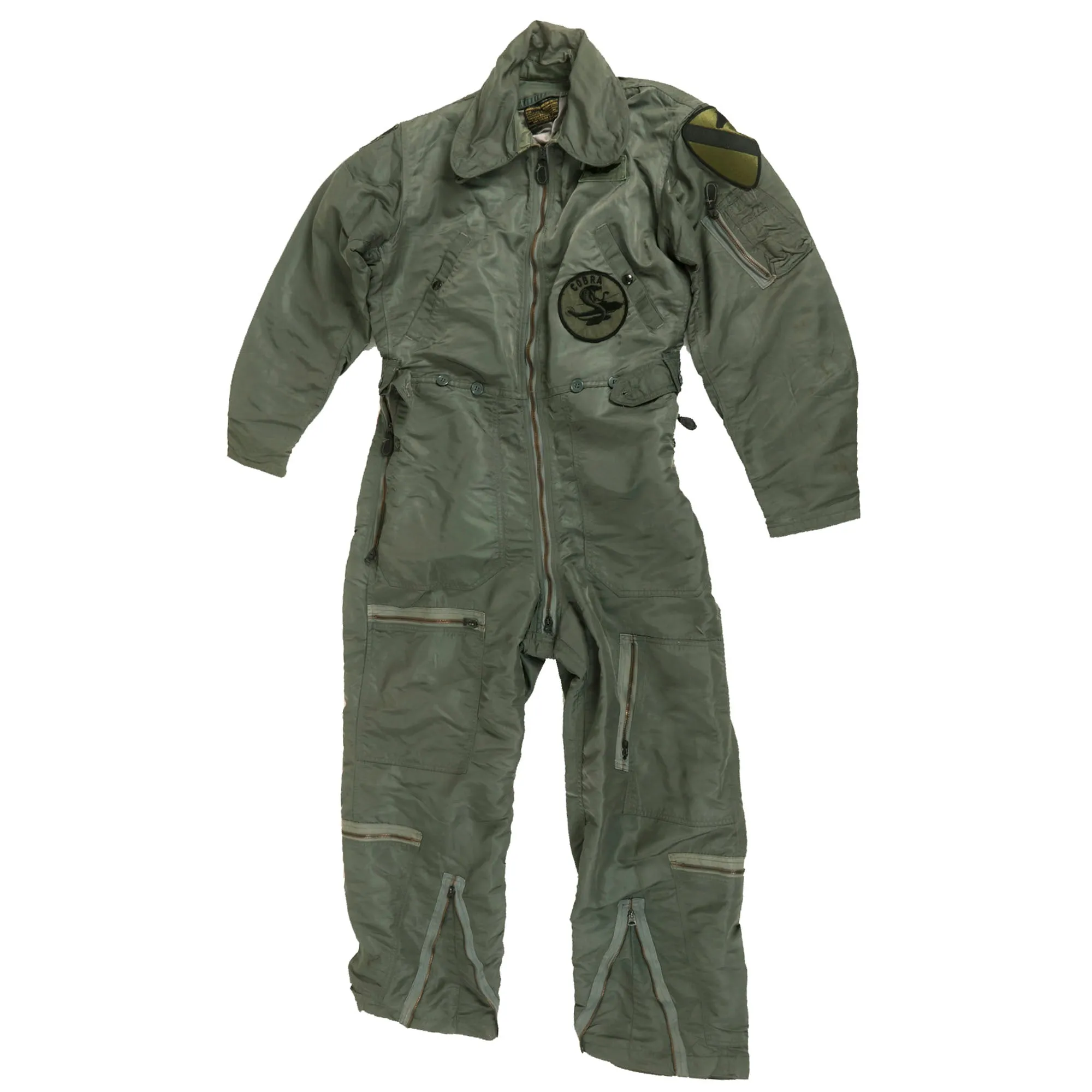 Original U.S. Vietnam War Cold Weather Flight Jacket, Flying Suit and APH-5 Helicopter Pilot Grouping - (3) Items