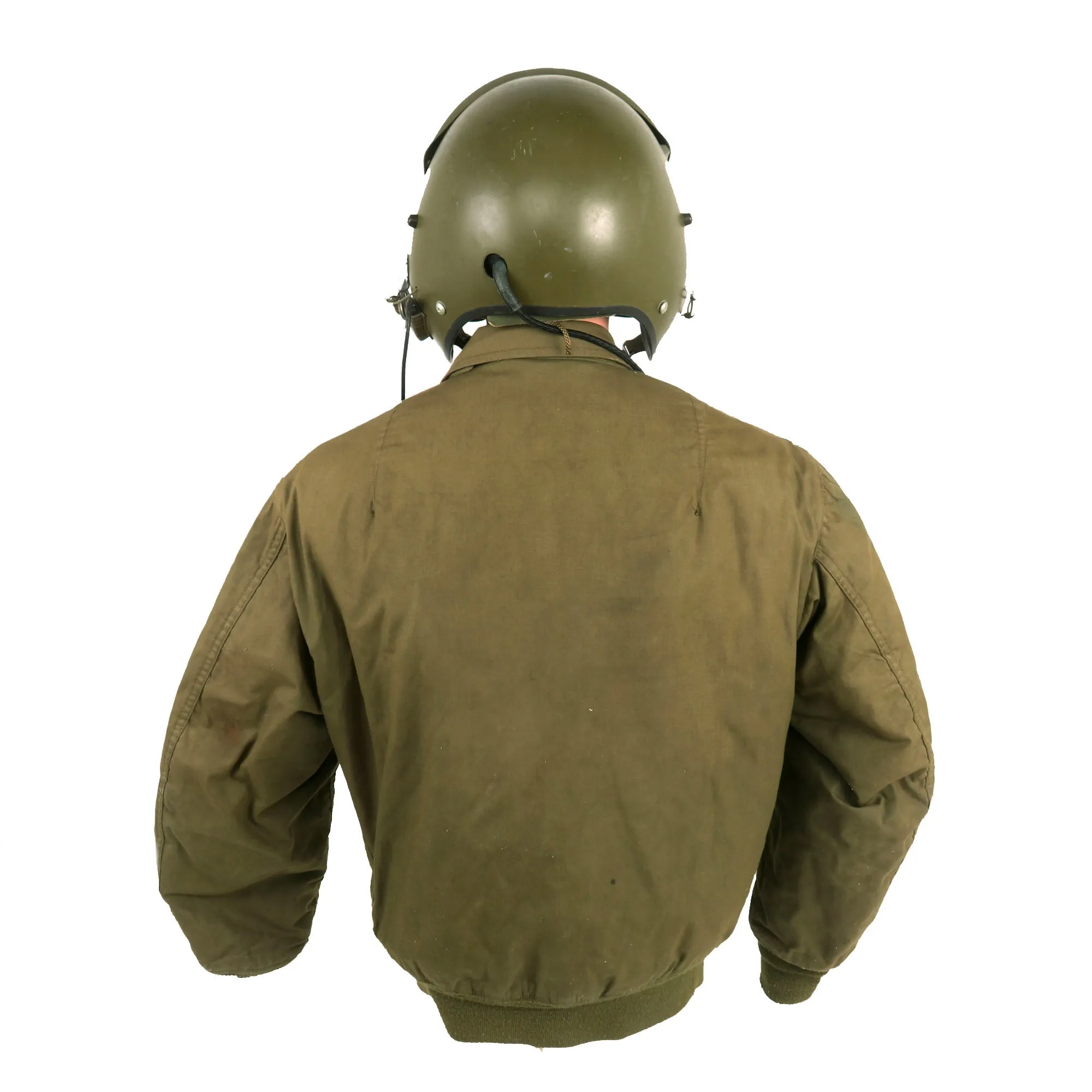 Original U.S. Vietnam War Cold Weather Flight Jacket, Flying Suit and APH-5 Helicopter Pilot Grouping - (3) Items