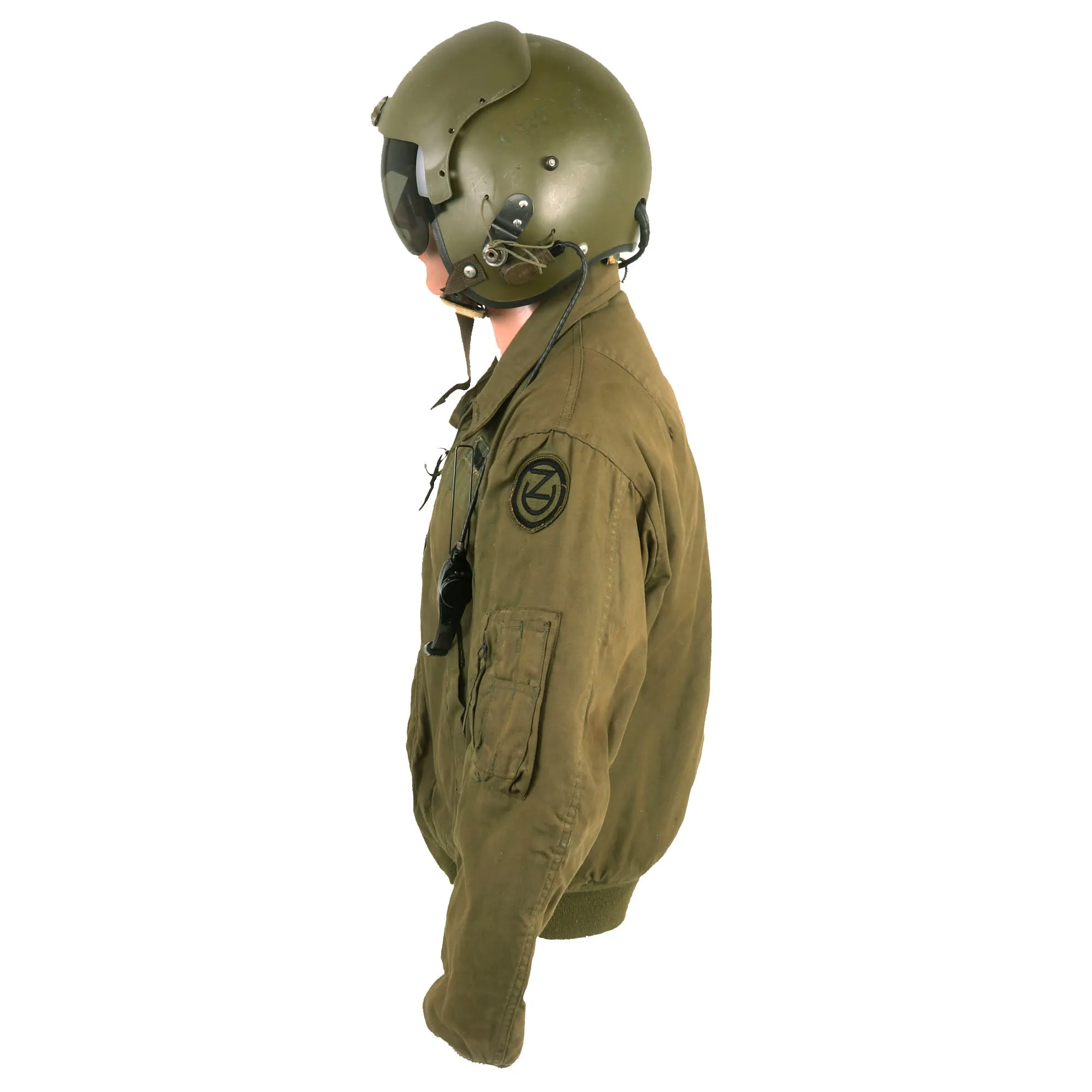 Original U.S. Vietnam War Cold Weather Flight Jacket, Flying Suit and APH-5 Helicopter Pilot Grouping - (3) Items