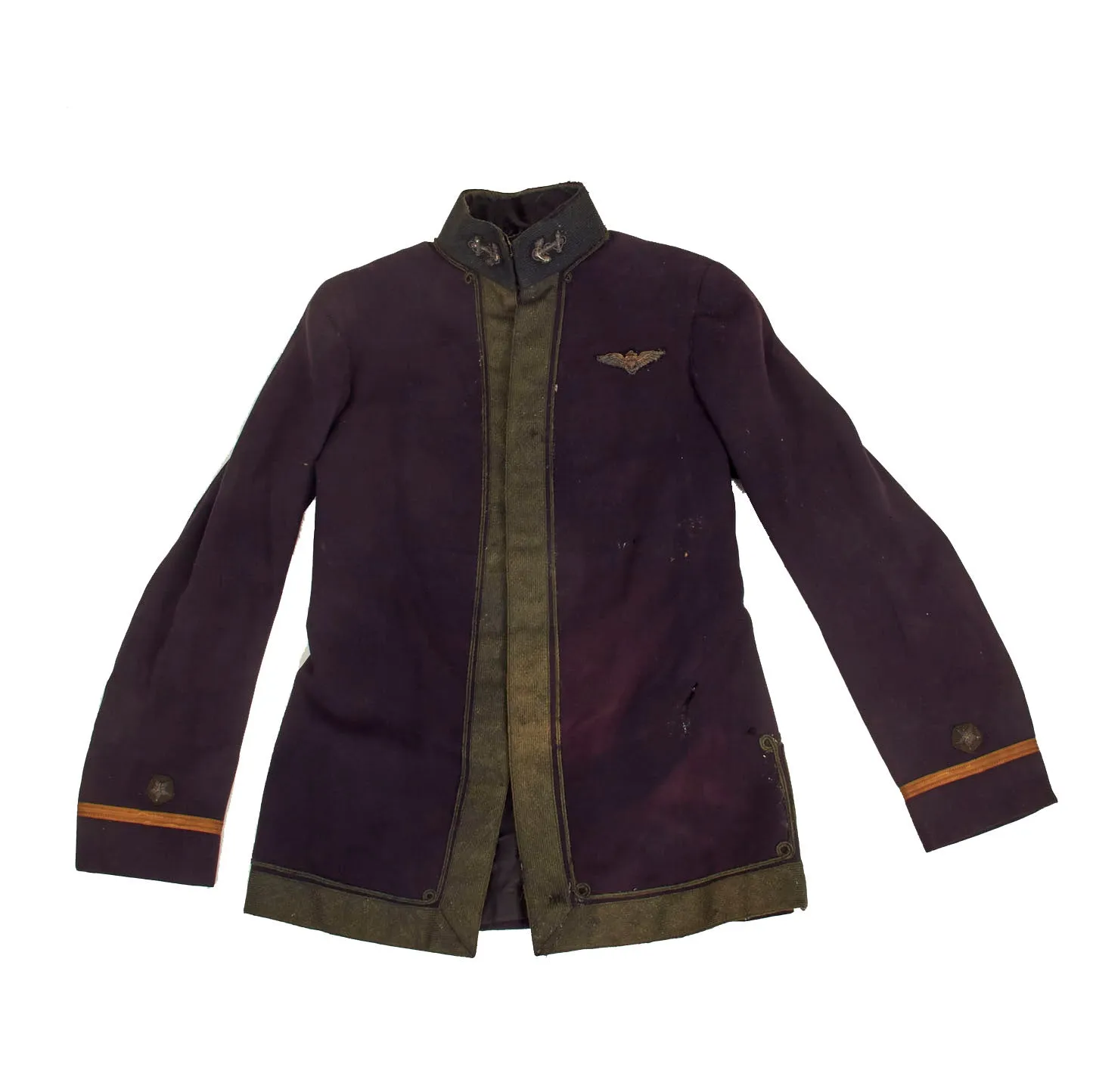 Original U.S. WWI Navy Named Naval Aviator M1895 Pattern Undress Jacket with Forage Cap and Photo - Dated 1918
