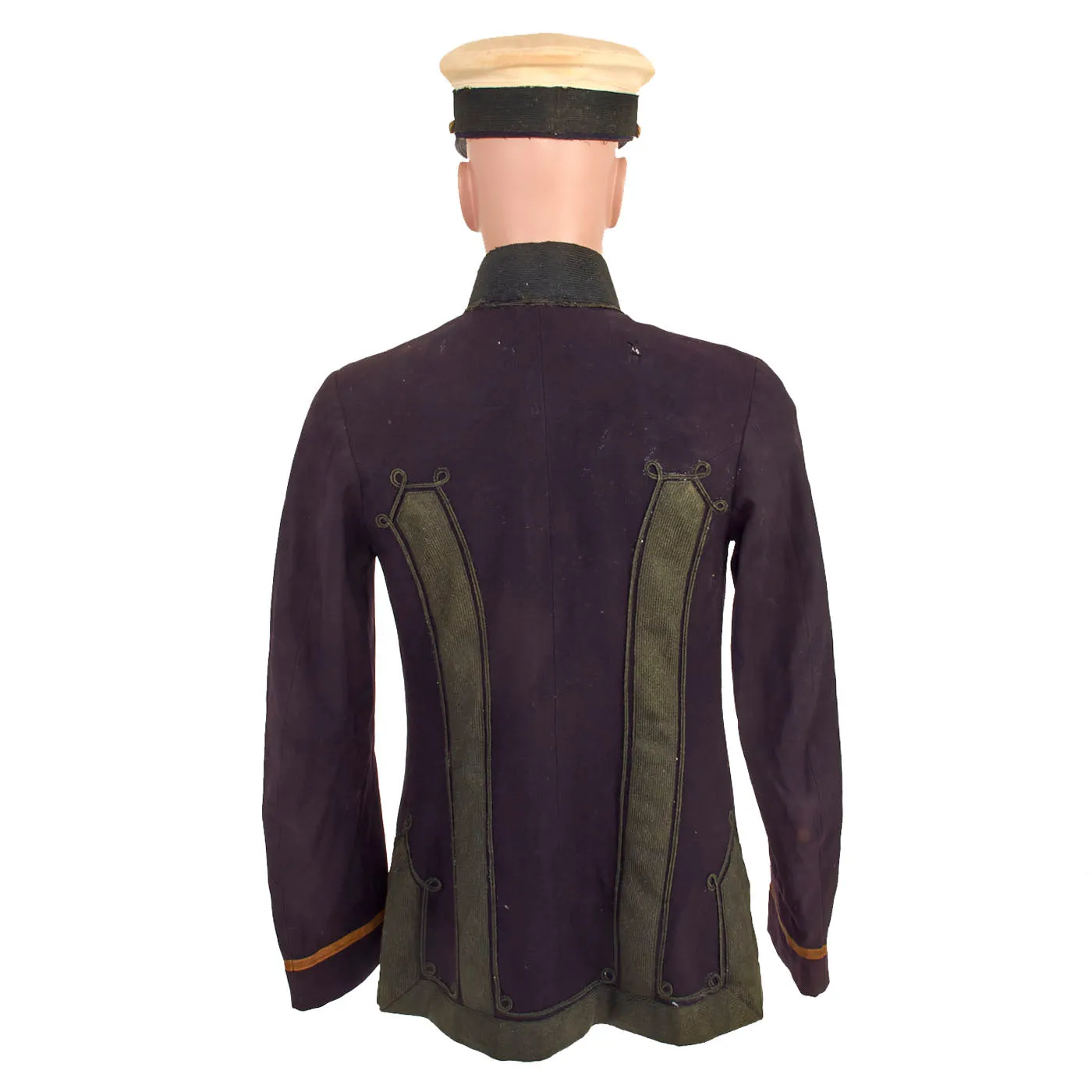 Original U.S. WWI Navy Named Naval Aviator M1895 Pattern Undress Jacket with Forage Cap and Photo - Dated 1918