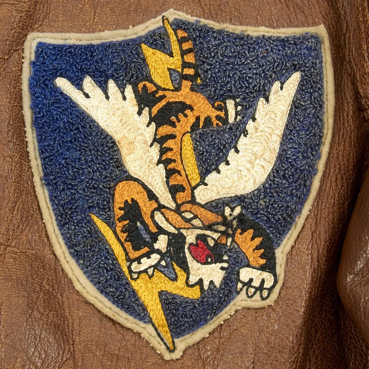 Original U.S. WWII 23rd Fighter Group Flying Tigers A-2 Jacket with Blood Chit