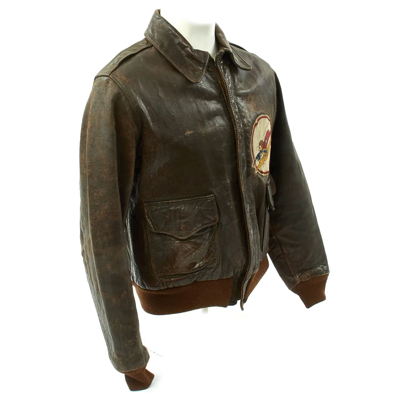 Original U.S. WWII 340th Fighter Squadron Named A-2 Flight Jacket