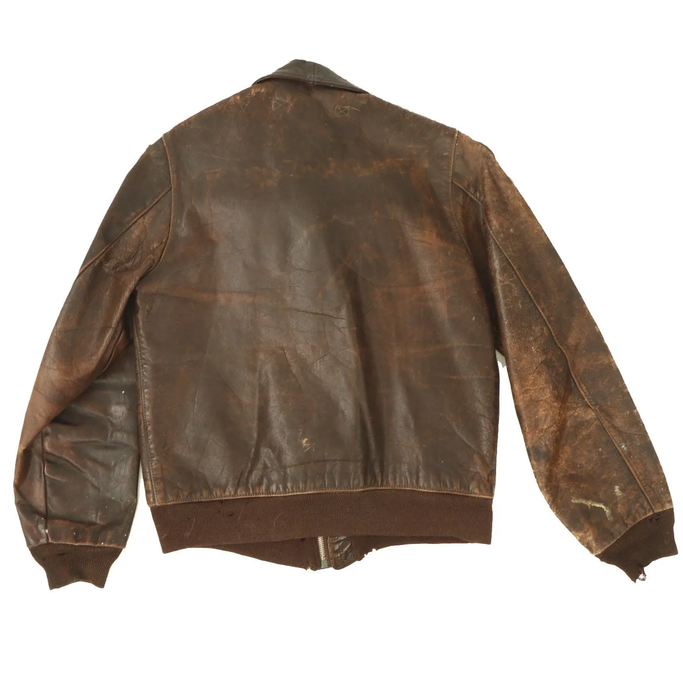 Original U.S. WWII A-2 Flight Jacket C-46 Pilot Nicholas Chritopulos - 4th Combat Cargo Group - 13th Combat Cargo Squadron
