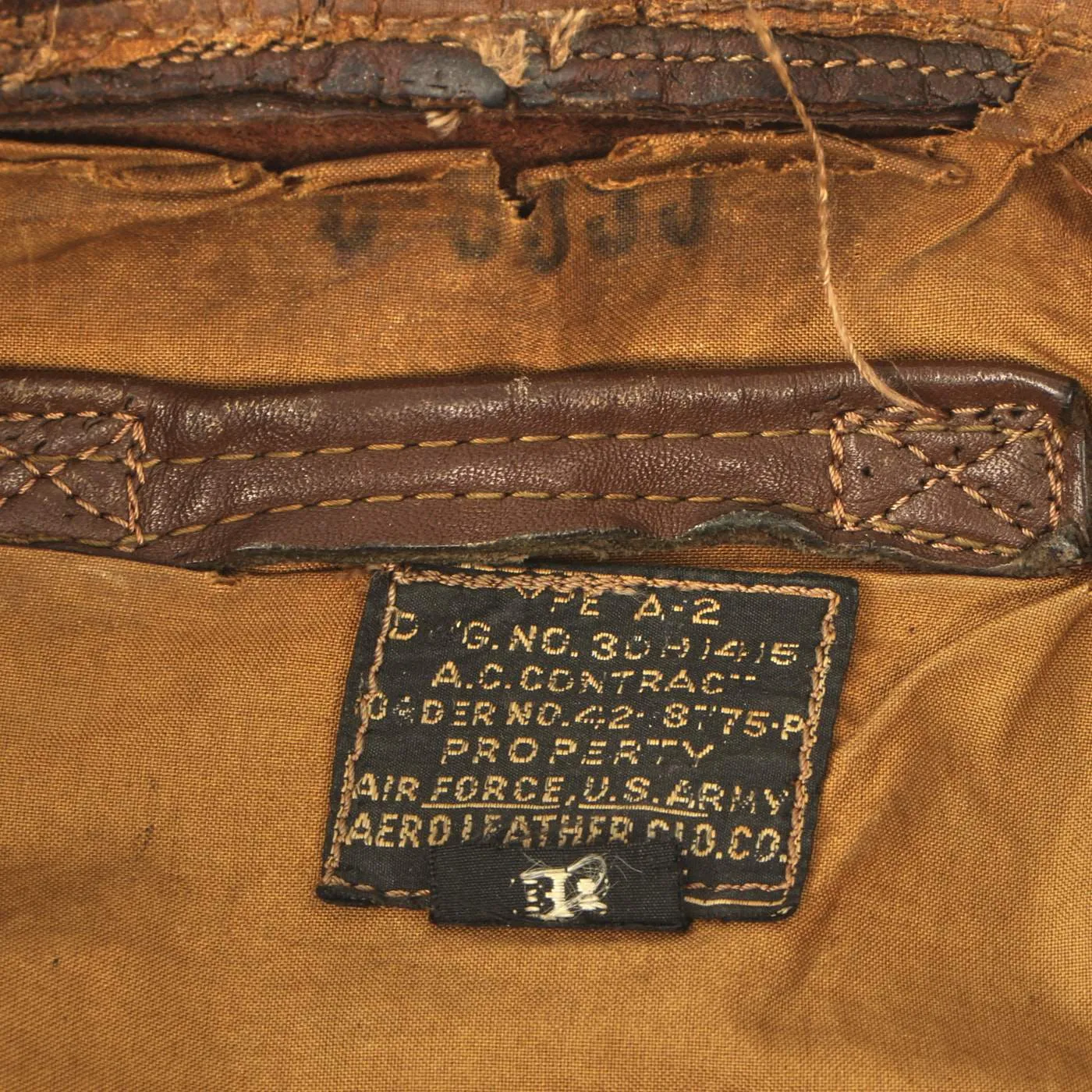 Original U.S. WWII A-2 Flight Jacket C-46 Pilot Nicholas Chritopulos - 4th Combat Cargo Group - 13th Combat Cargo Squadron