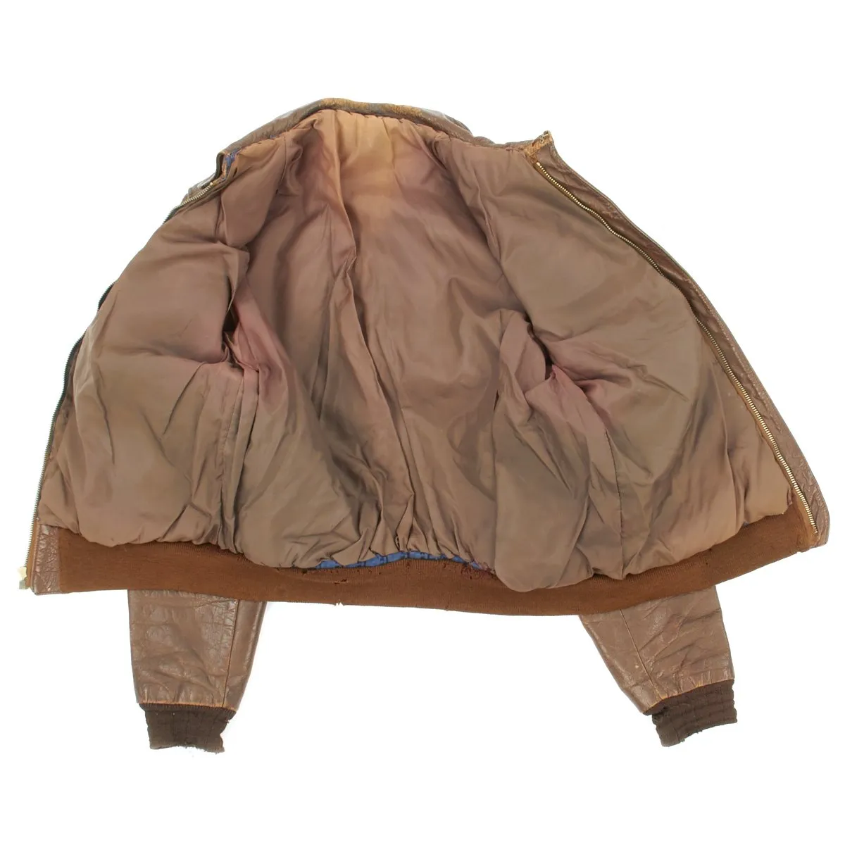 Original U.S. WWII and Korean War 334th Fighter Squadron A-2 Flight Jacket with Helmet