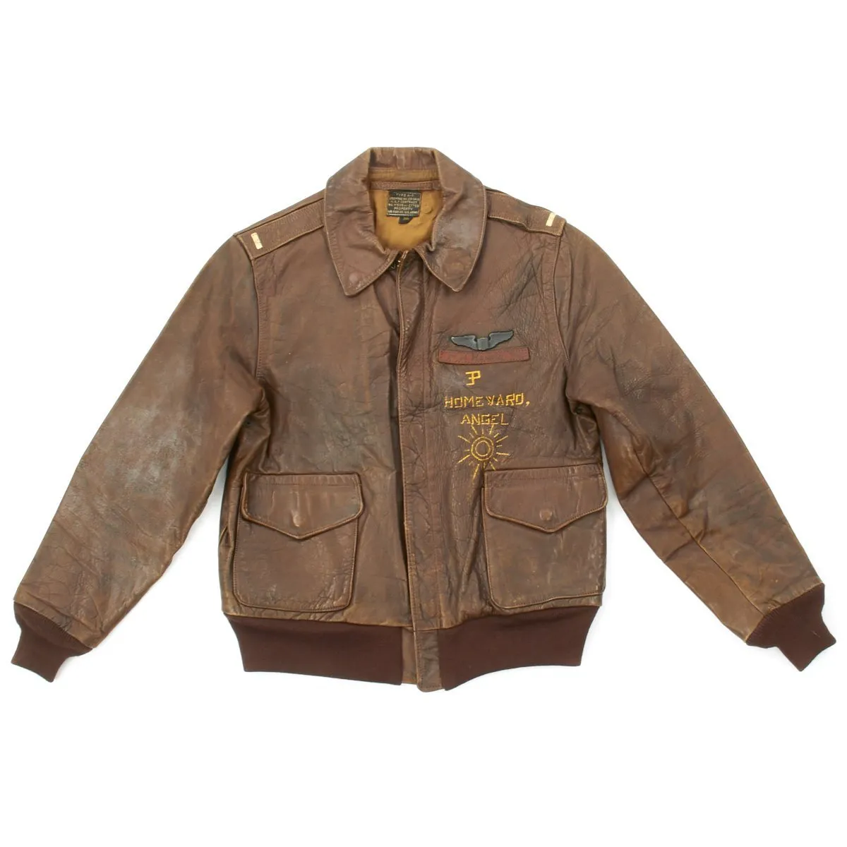 Original U.S WWII B-24 Homeward Angel Named 784th Bomb Squadron A-2 Flight Jacket