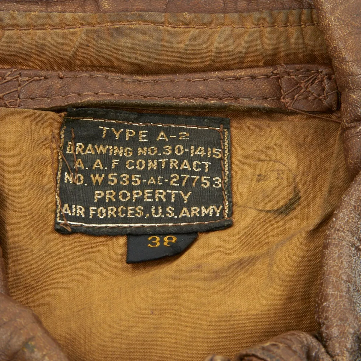 Original U.S WWII B-24 Homeward Angel Named 784th Bomb Squadron A-2 Flight Jacket