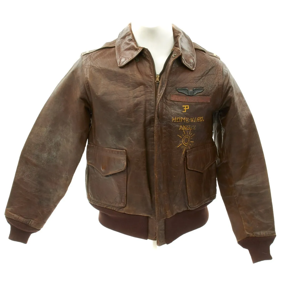 Original U.S WWII B-24 Homeward Angel Named 784th Bomb Squadron A-2 Flight Jacket
