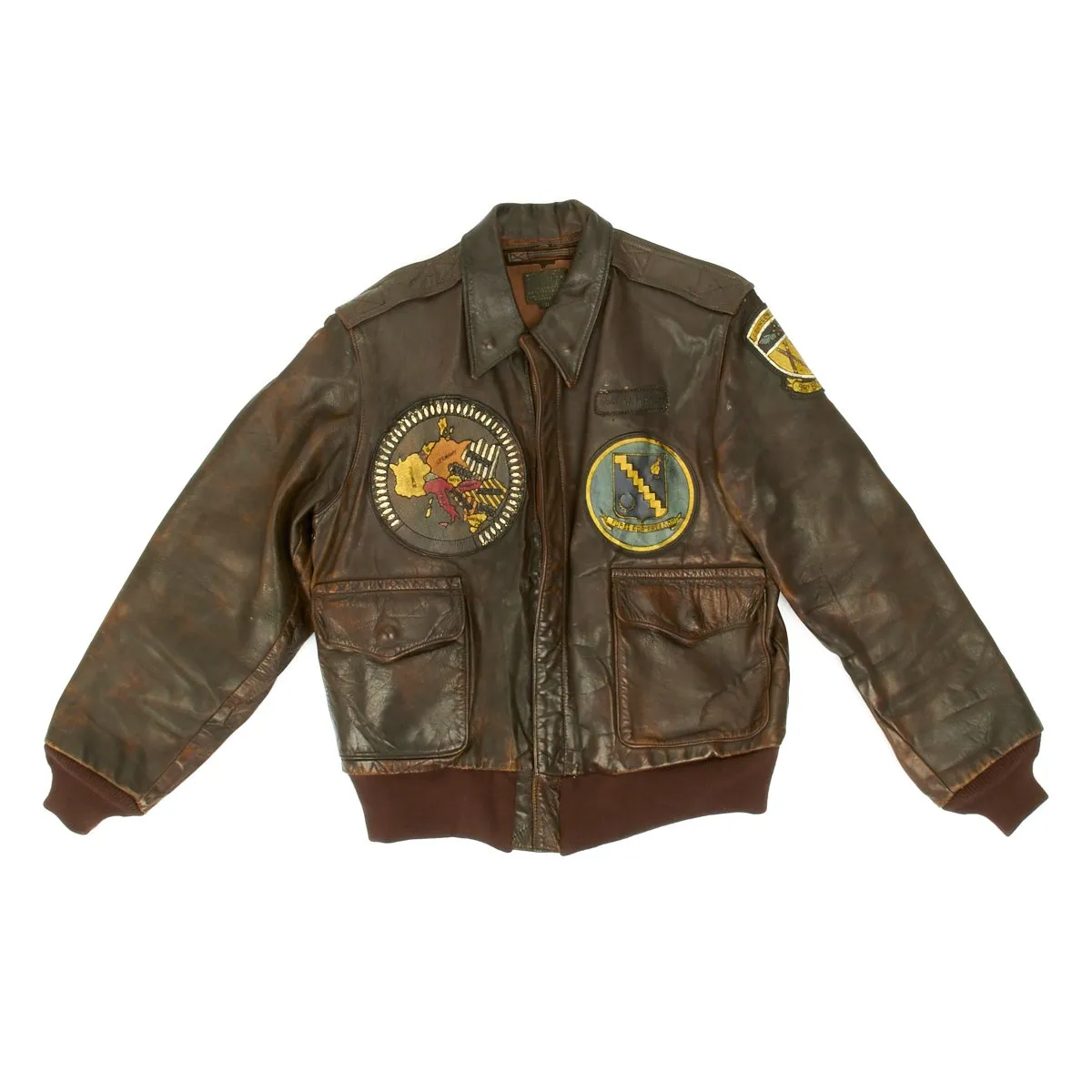 Original U.S. WWII B-24 Liberator 98th Bombardment Group Named A-2 Flight Jacket with Italian Theatre Patches
