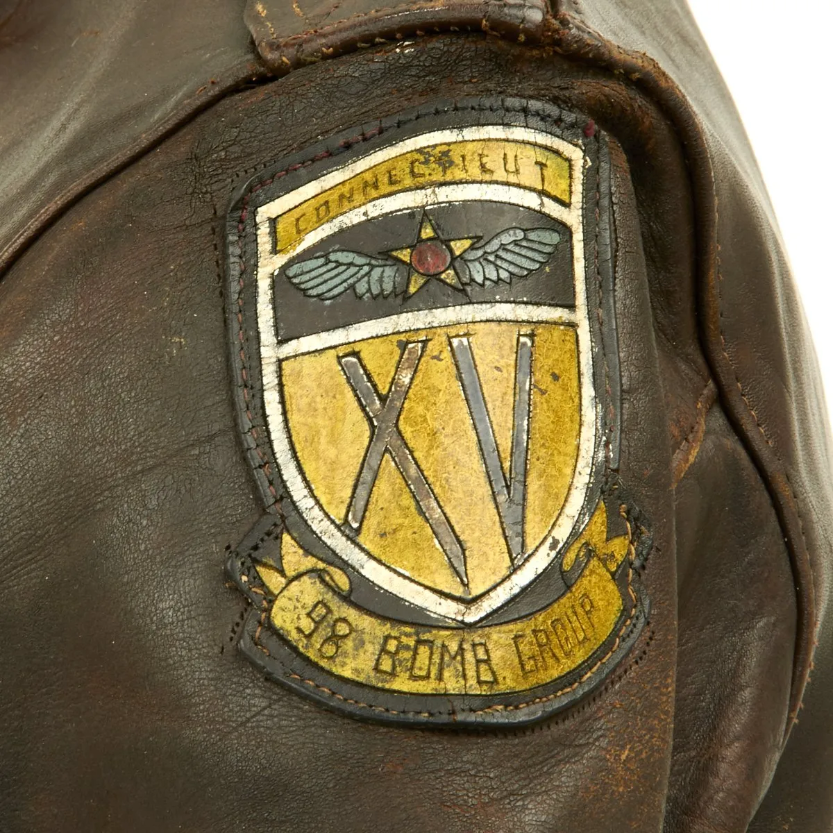 Original U.S. WWII B-24 Liberator 98th Bombardment Group Named A-2 Flight Jacket with Italian Theatre Patches