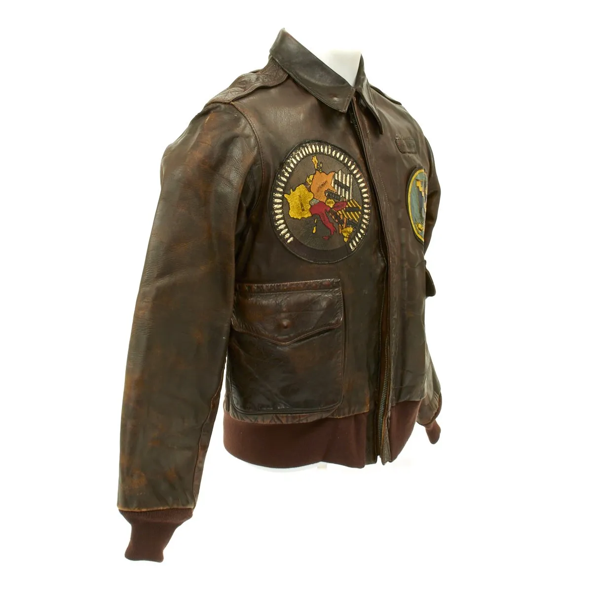 Original U.S. WWII B-24 Liberator 98th Bombardment Group Named A-2 Flight Jacket with Italian Theatre Patches