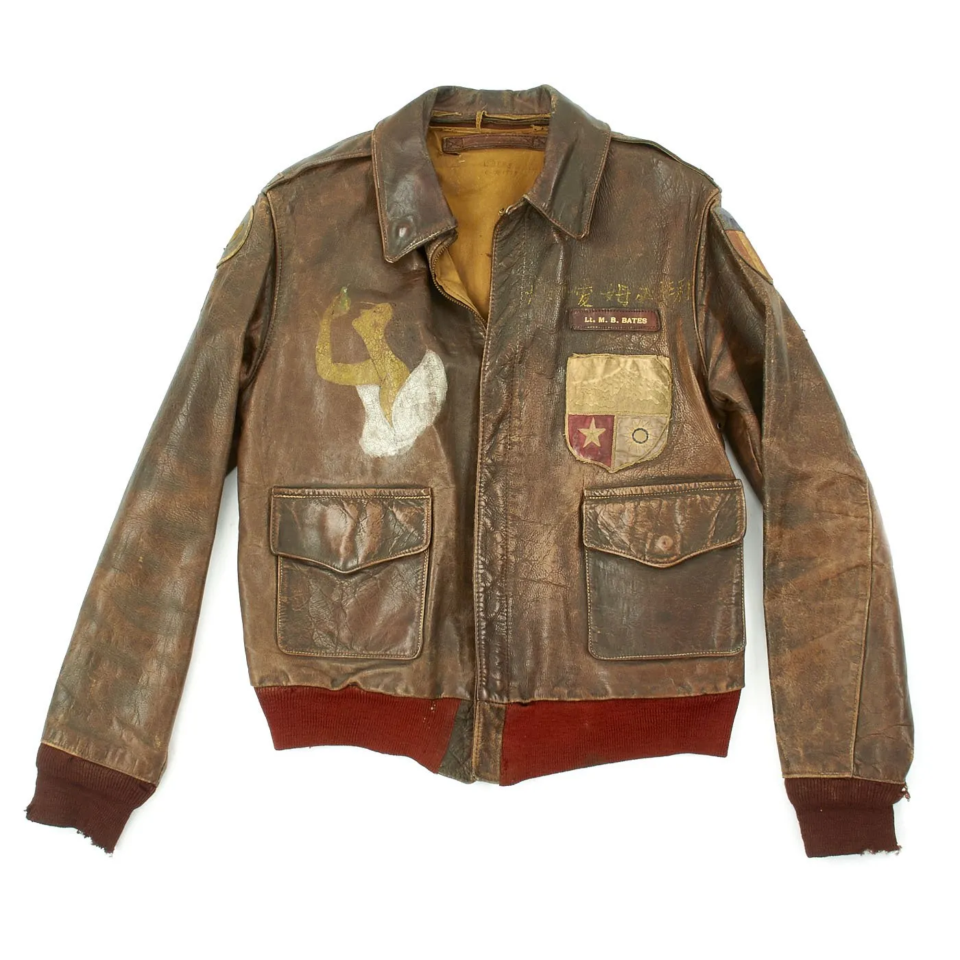 Original U.S. WWII China Burma India Hump Pilot Named A-2 Jacket Grouping