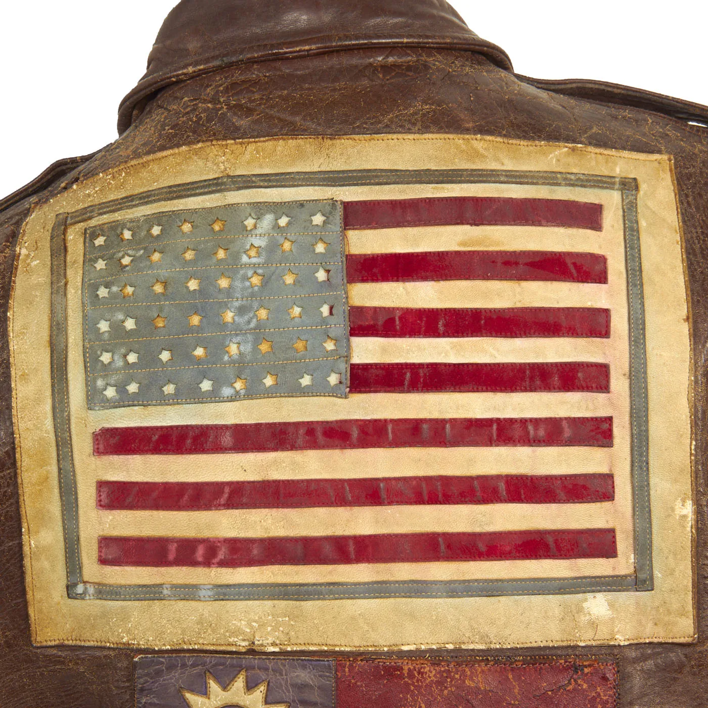 Original U.S. WWII Named 10th Air Force 436th Bombardment Squadron A-2 Flight Jacket - B-24 Liberator Pilot Theodore A. McConnell - 46 Missions