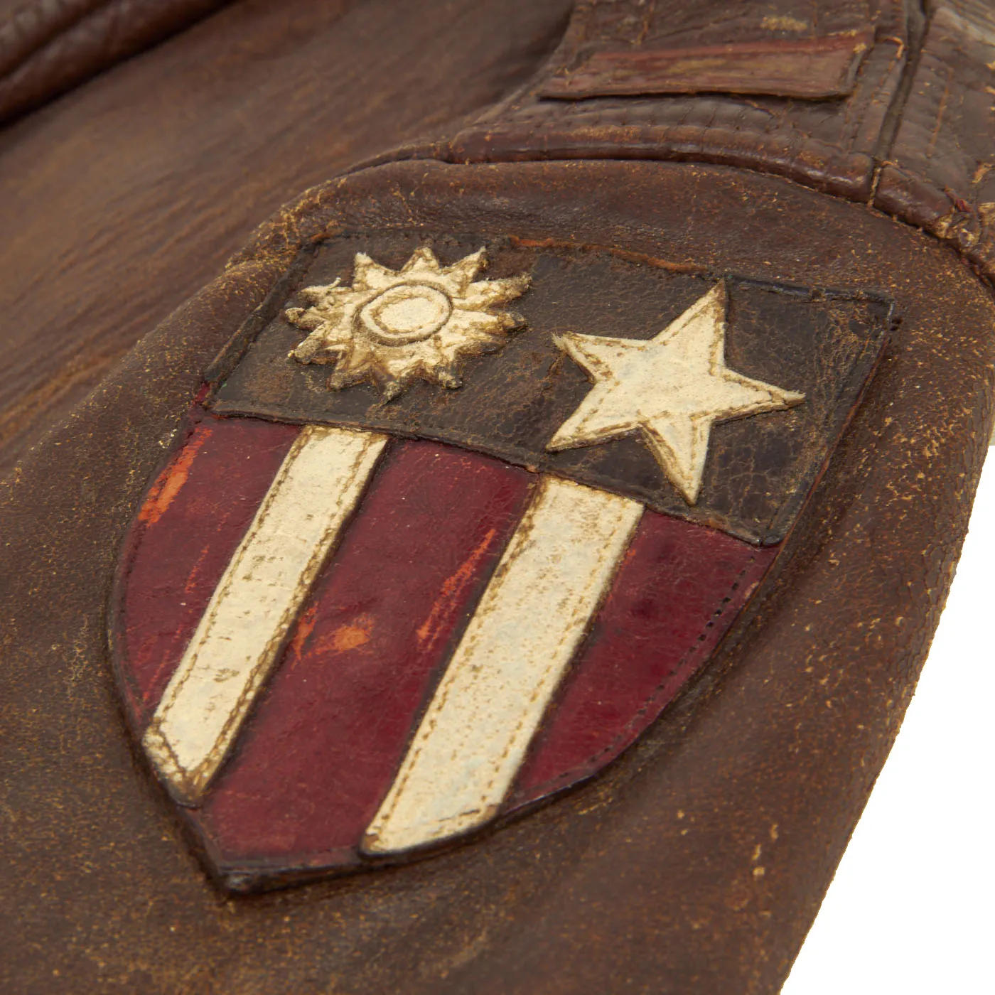 Original U.S. WWII Named 10th Air Force 436th Bombardment Squadron A-2 Flight Jacket - B-24 Liberator Pilot Theodore A. McConnell - 46 Missions