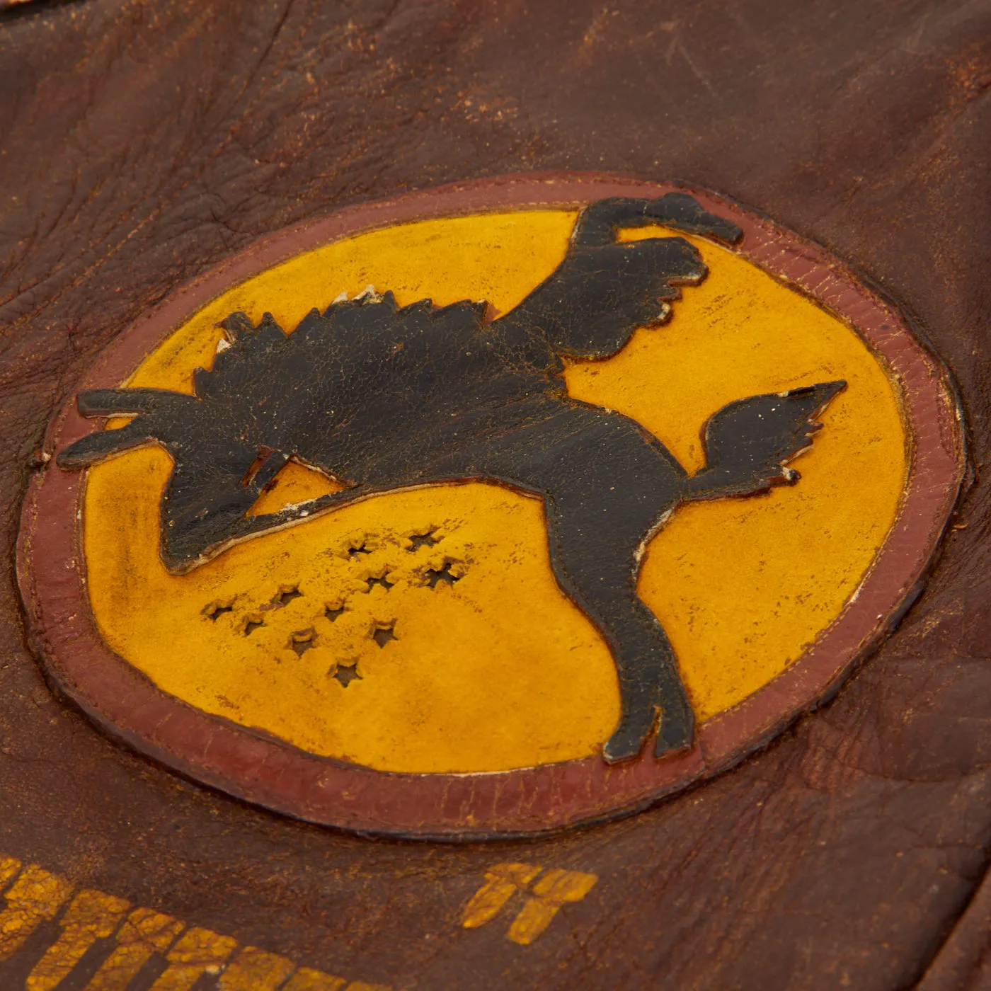 Original U.S. WWII Named 10th Air Force 436th Bombardment Squadron A-2 Flight Jacket - B-24 Liberator Pilot Theodore A. McConnell - 46 Missions
