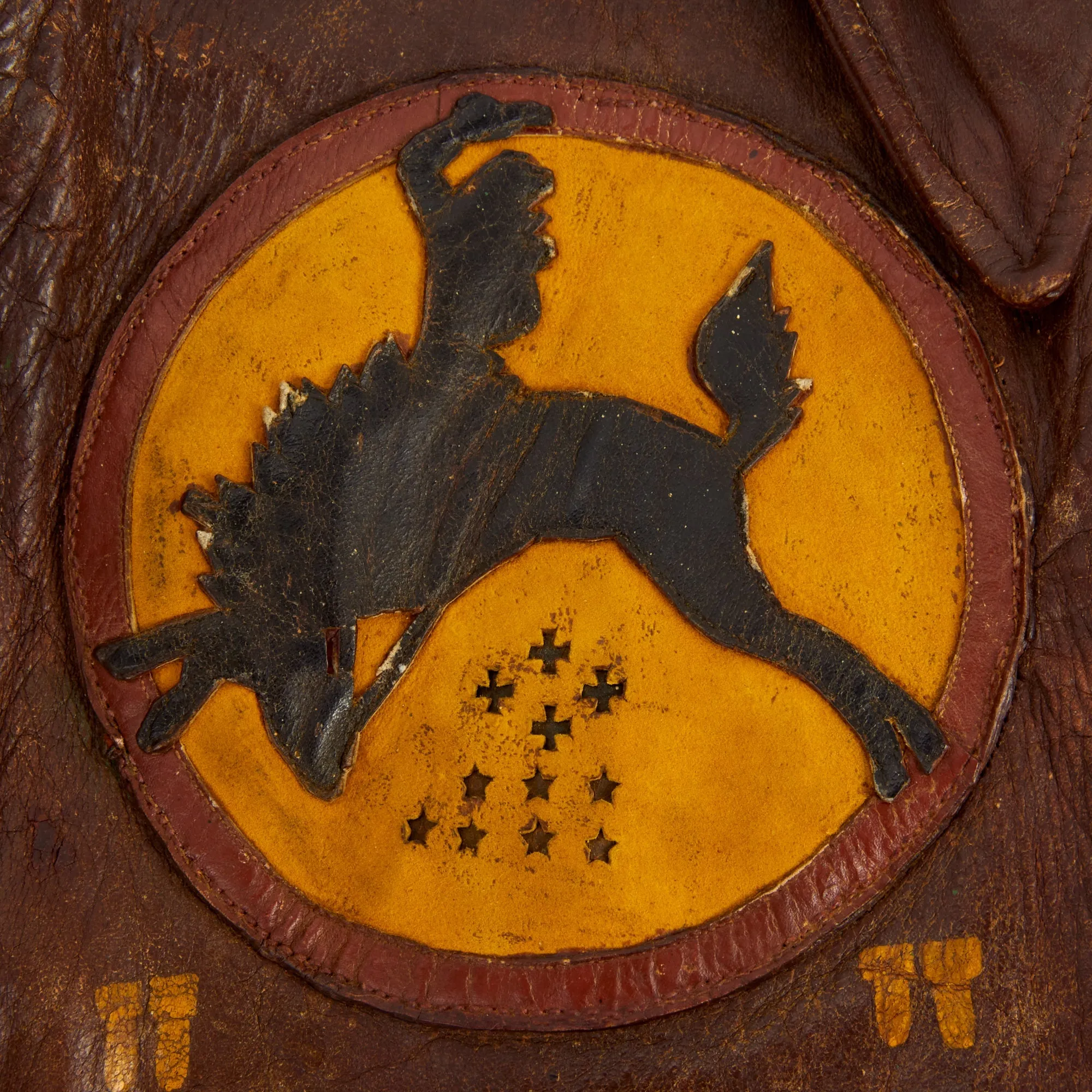 Original U.S. WWII Named 10th Air Force 436th Bombardment Squadron A-2 Flight Jacket - B-24 Liberator Pilot Theodore A. McConnell - 46 Missions