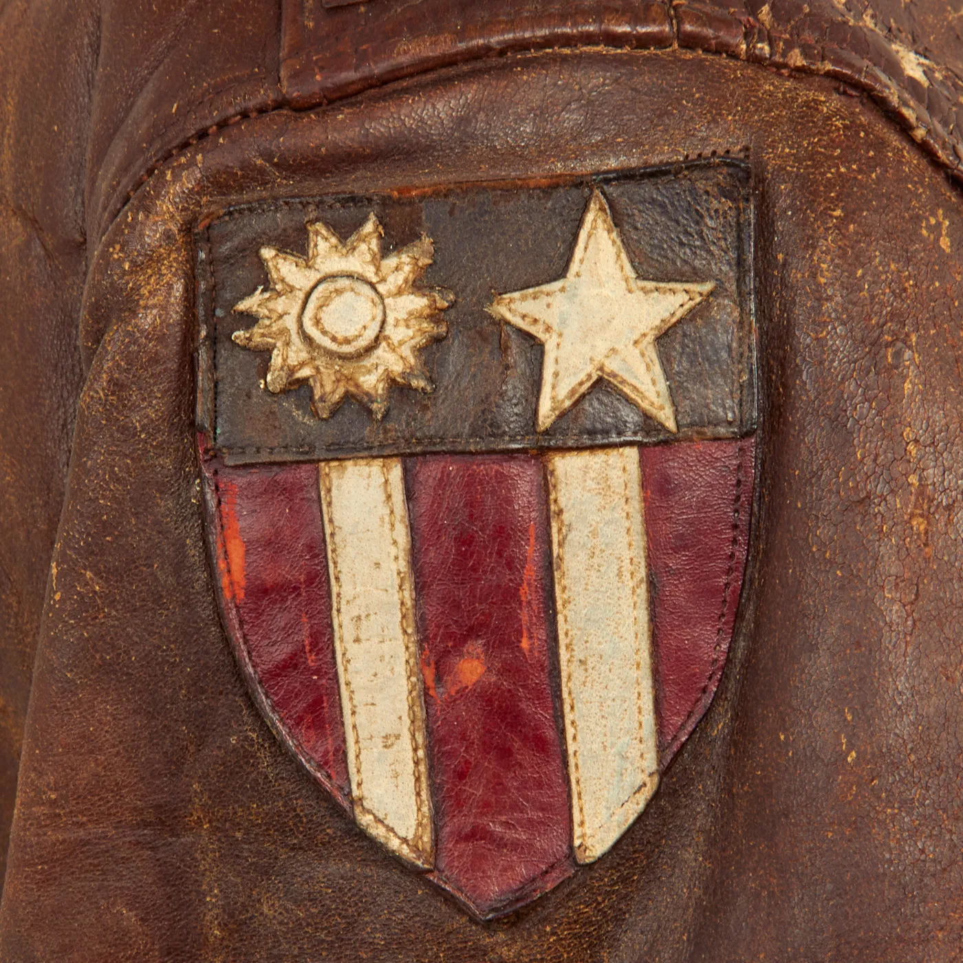 Original U.S. WWII Named 10th Air Force 436th Bombardment Squadron A-2 Flight Jacket - B-24 Liberator Pilot Theodore A. McConnell - 46 Missions