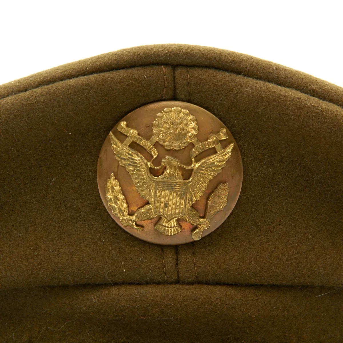 Original U.S. WWII Named 344th Fighter Squadron USAAF Crush Cap