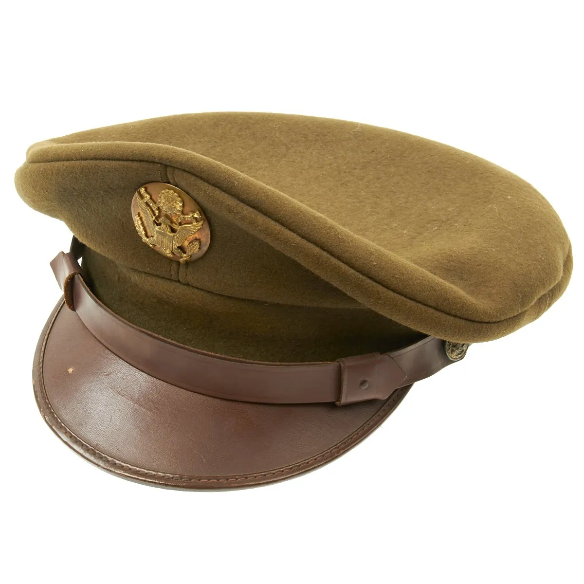 Original U.S. WWII Named 344th Fighter Squadron USAAF Crush Cap
