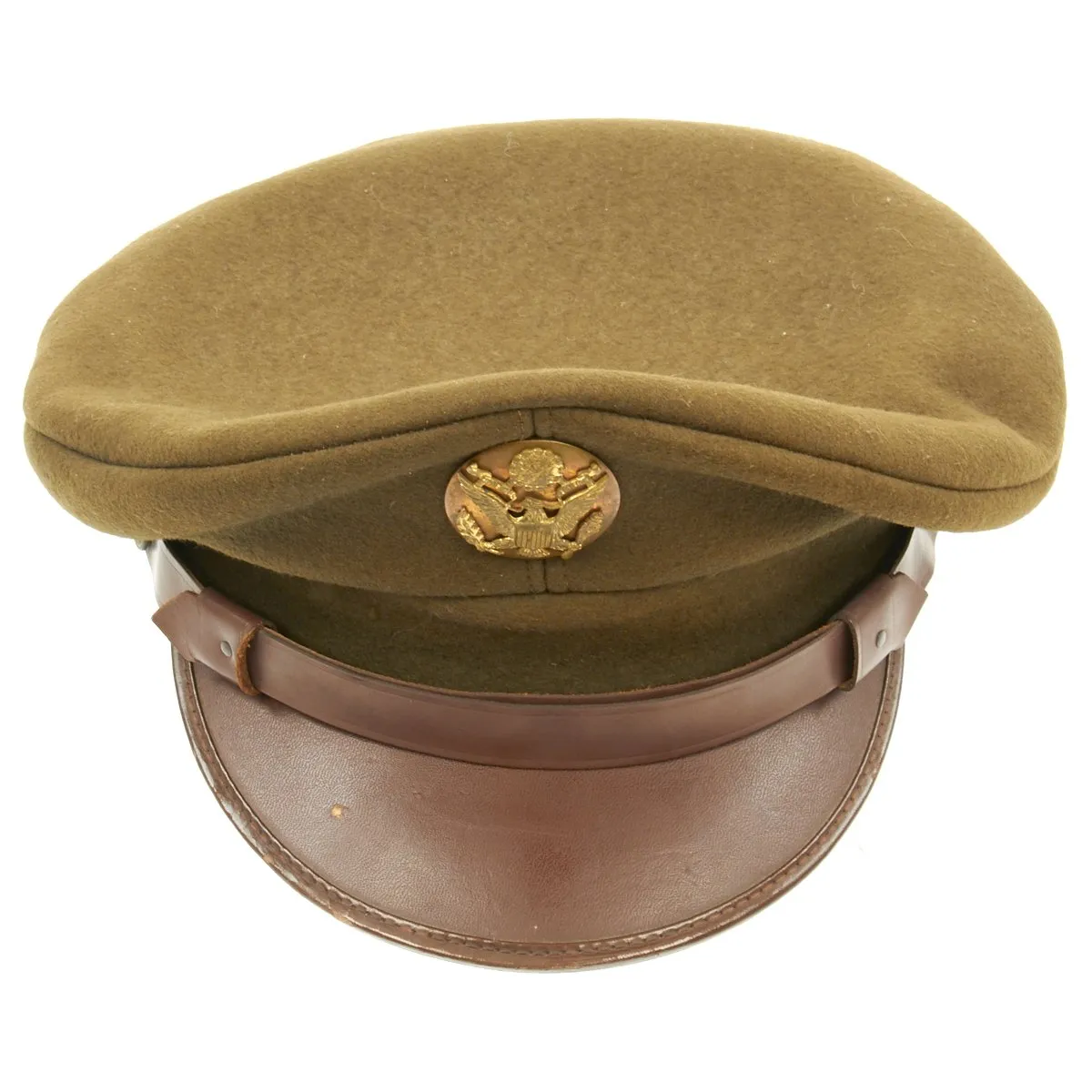 Original U.S. WWII Named 344th Fighter Squadron USAAF Crush Cap