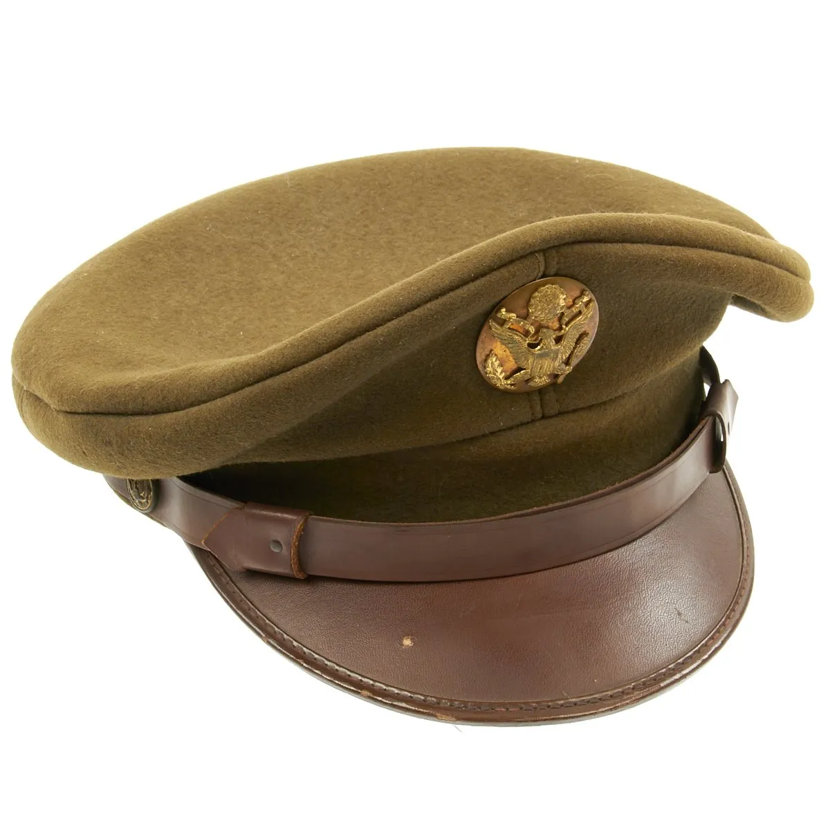 Original U.S. WWII Named 344th Fighter Squadron USAAF Crush Cap