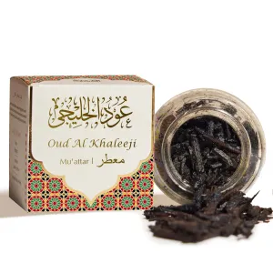 Oud Al Khaleeji Muattar Bakhoor by Dukhni | 1 jar X 40 Grams | Arabic Bakhoor Incense | Aromatic Wood Chips | Deep Oud Blend | Perfect for Prayer Time | to Relax & Meditate