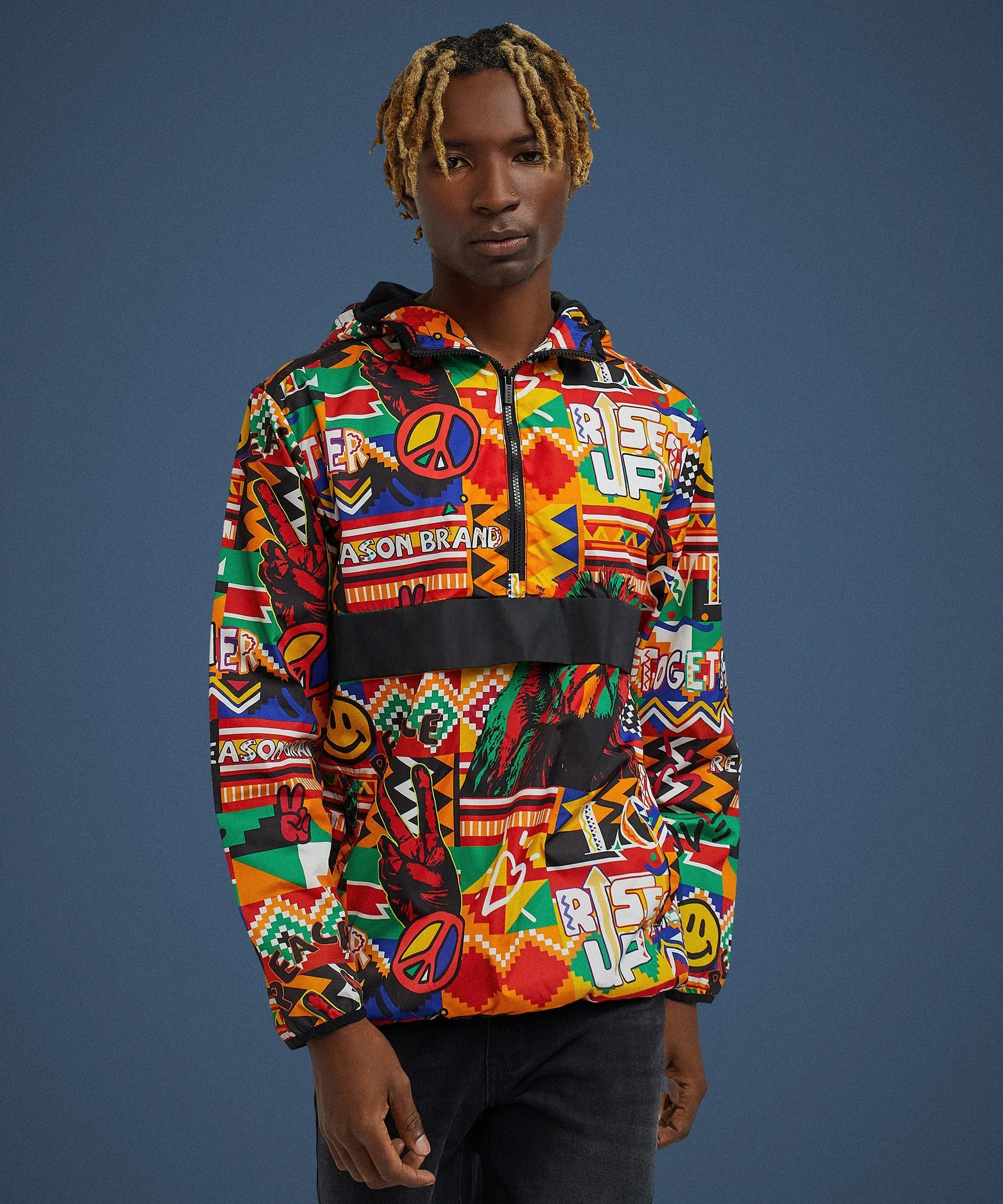 Rise Up Tiger Half-Zip Pullover Jacket