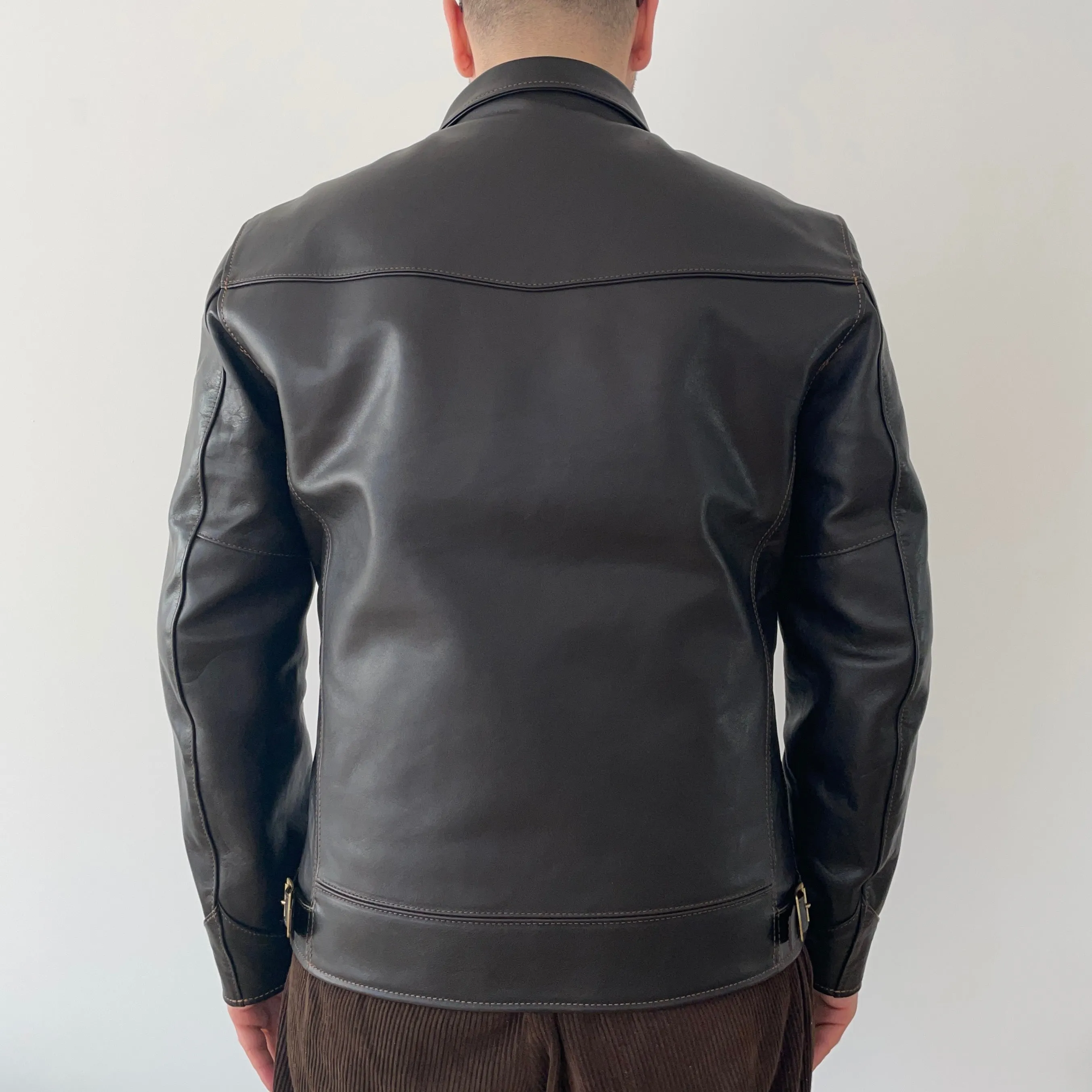 SINGLE RIDERS Shinki Hikaku Teacore Veg Tanned  Horsehide - Black FN-LJ-HS001