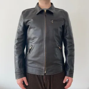 SINGLE RIDERS Shinki Hikaku Teacore Veg Tanned  Horsehide - Black FN-LJ-HS001