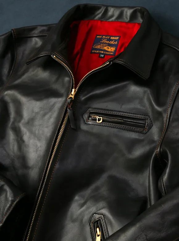 SINGLE RIDERS Shinki Hikaku Teacore Veg Tanned  Horsehide - Black FN-LJ-HS001