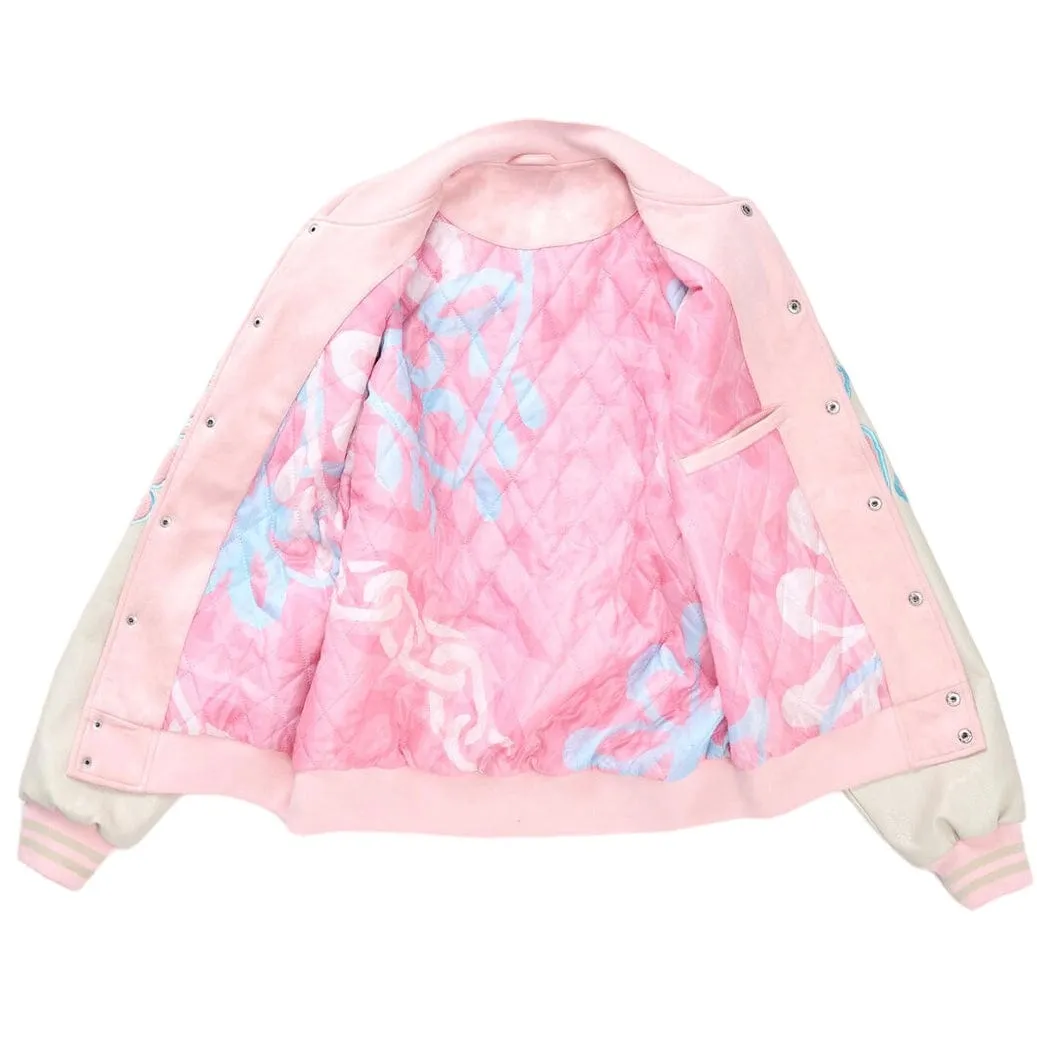 Sugar Hill Mercy Suede Letterman Jacket (Pink Suede) SH24-SPR1-17