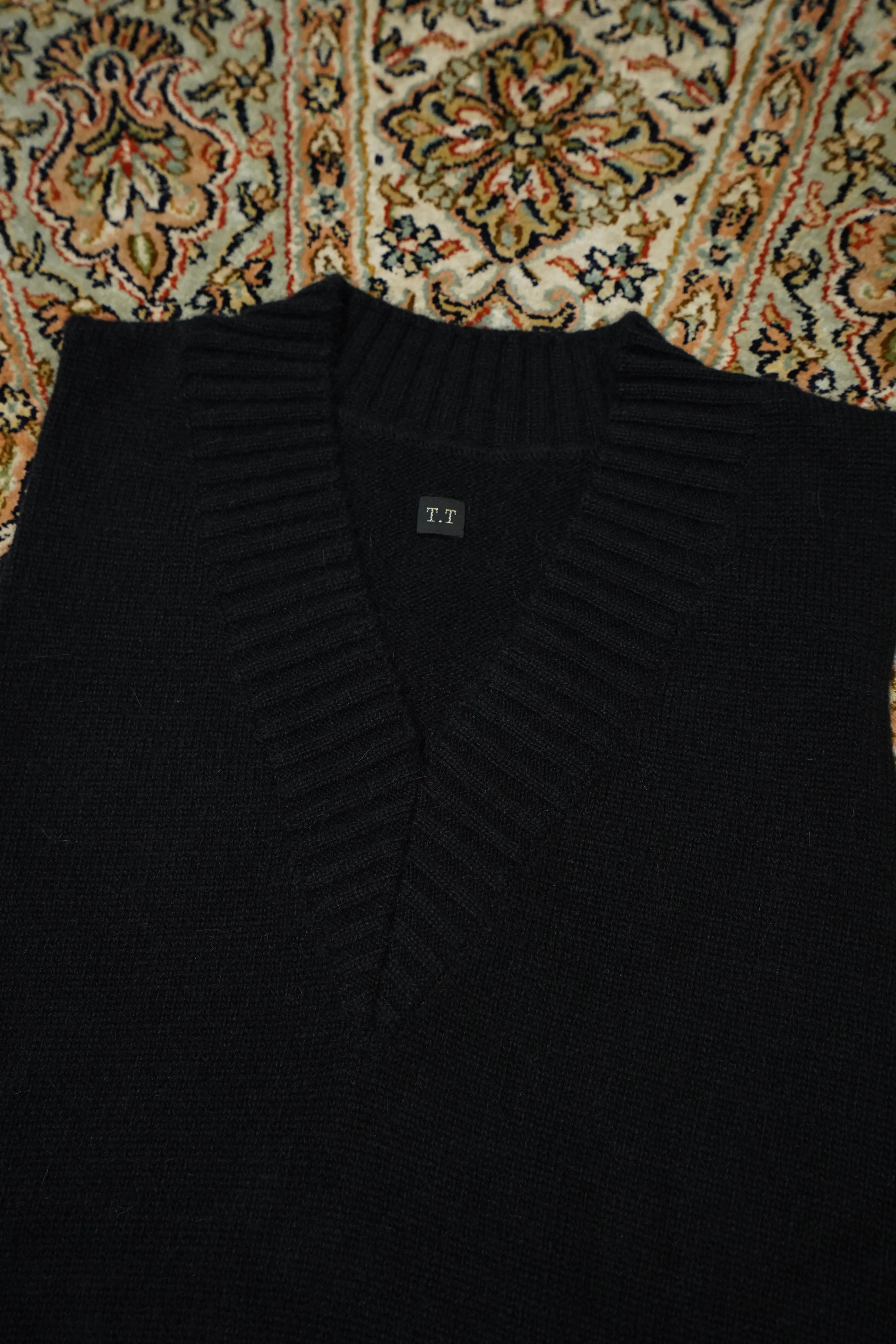 Taiga Takahashi VARSITY LETTERMAN VEST (BLACK)