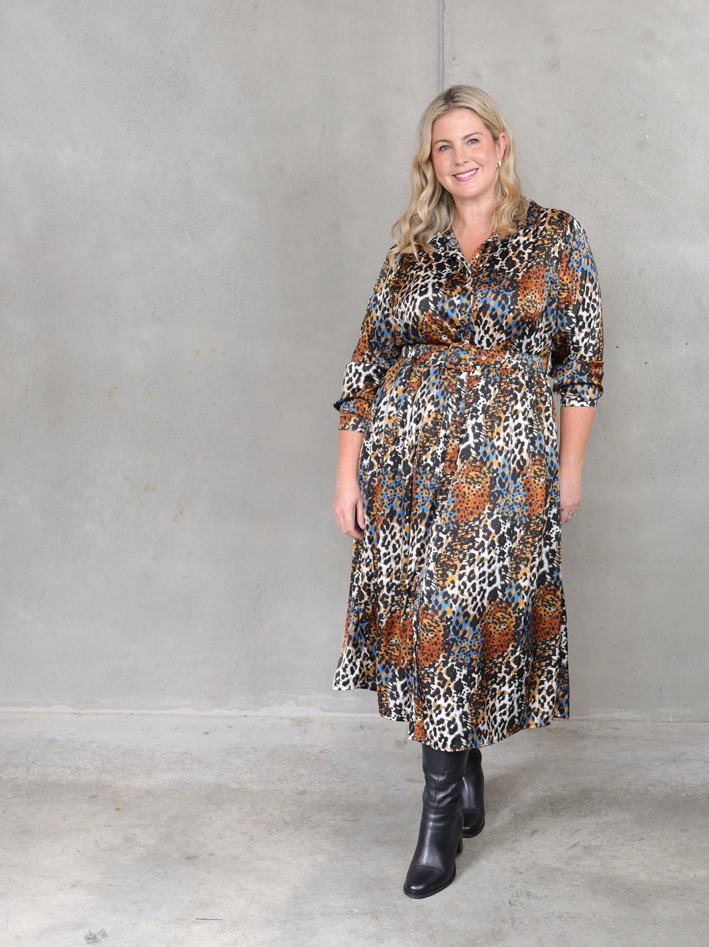 The Hustle Shirt Dress - Gold Dust