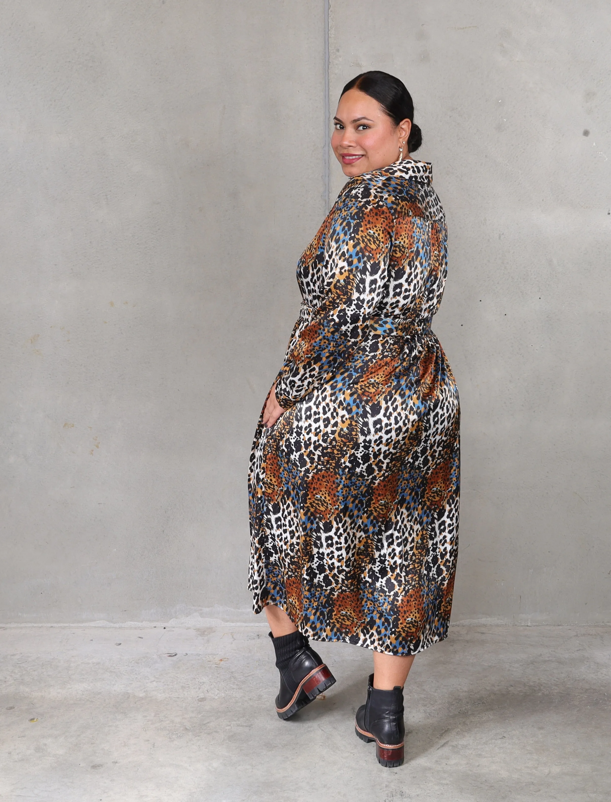 The Hustle Shirt Dress - Gold Dust