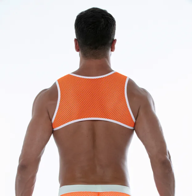 TOF Paris Neon Mesh Harness Neon Orange