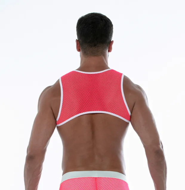 TOF Paris Neon Mesh Harness Neon Pink