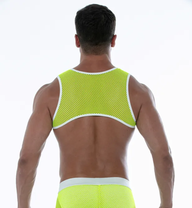 TOF Paris Neon Mesh Harness Neon Yellow