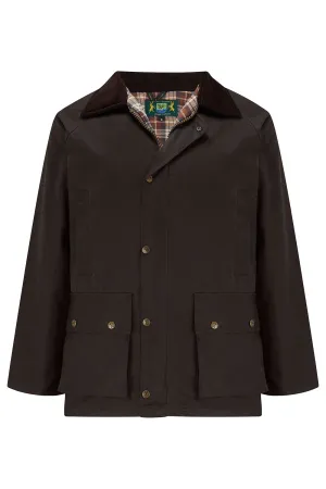 Tweed Outdoor 'Horseman' Unisex Wax Jacket in Brown