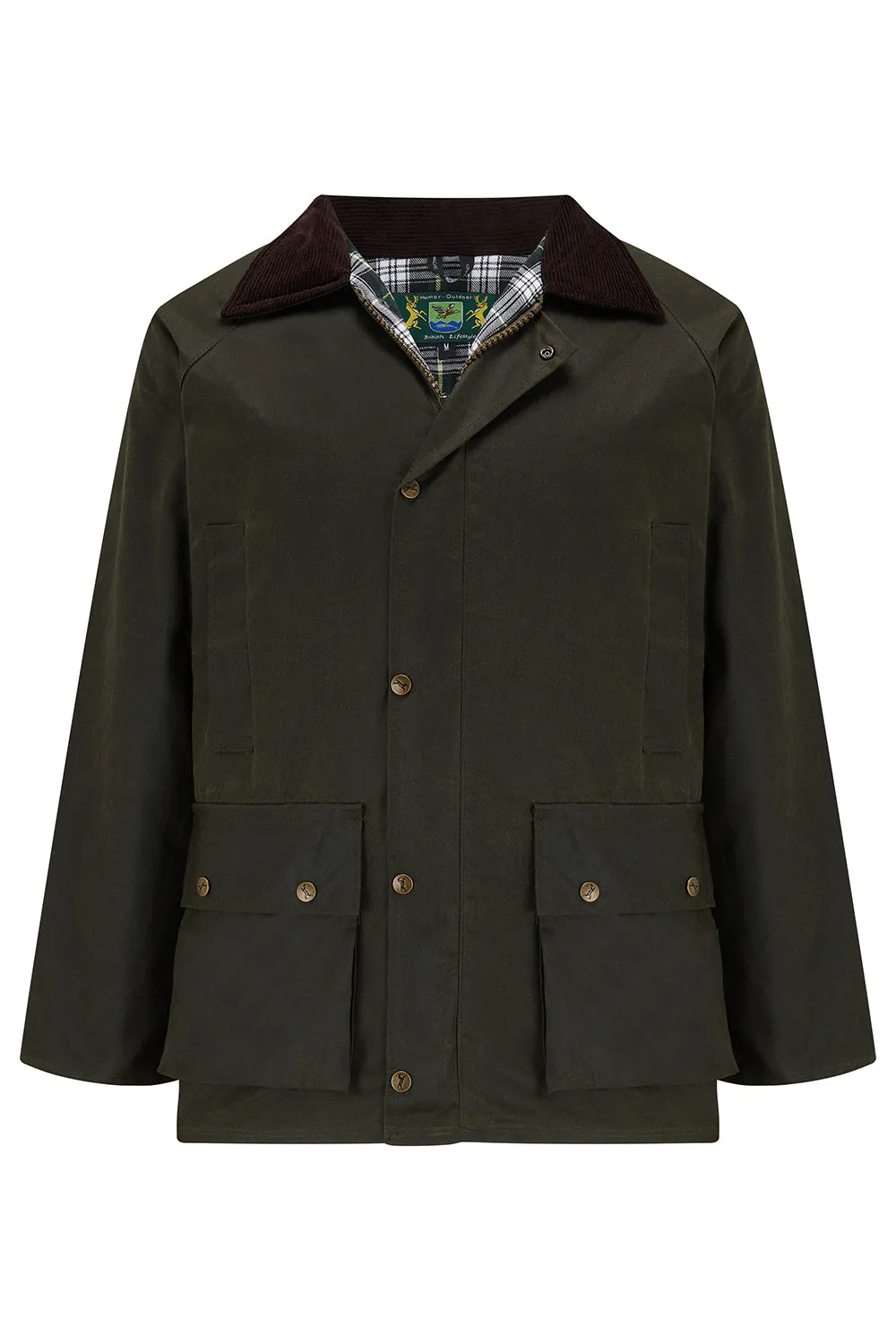 Tweed Outdoor 'Horseman' Unisex Wax Jacket in Olive