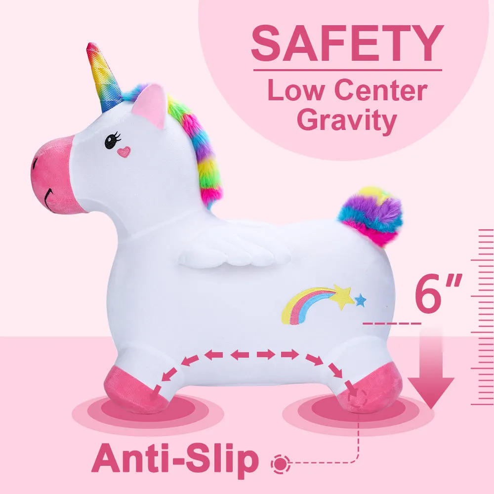 Unicorn Bouncy Pals Horse Plush Hopping Animal Toys