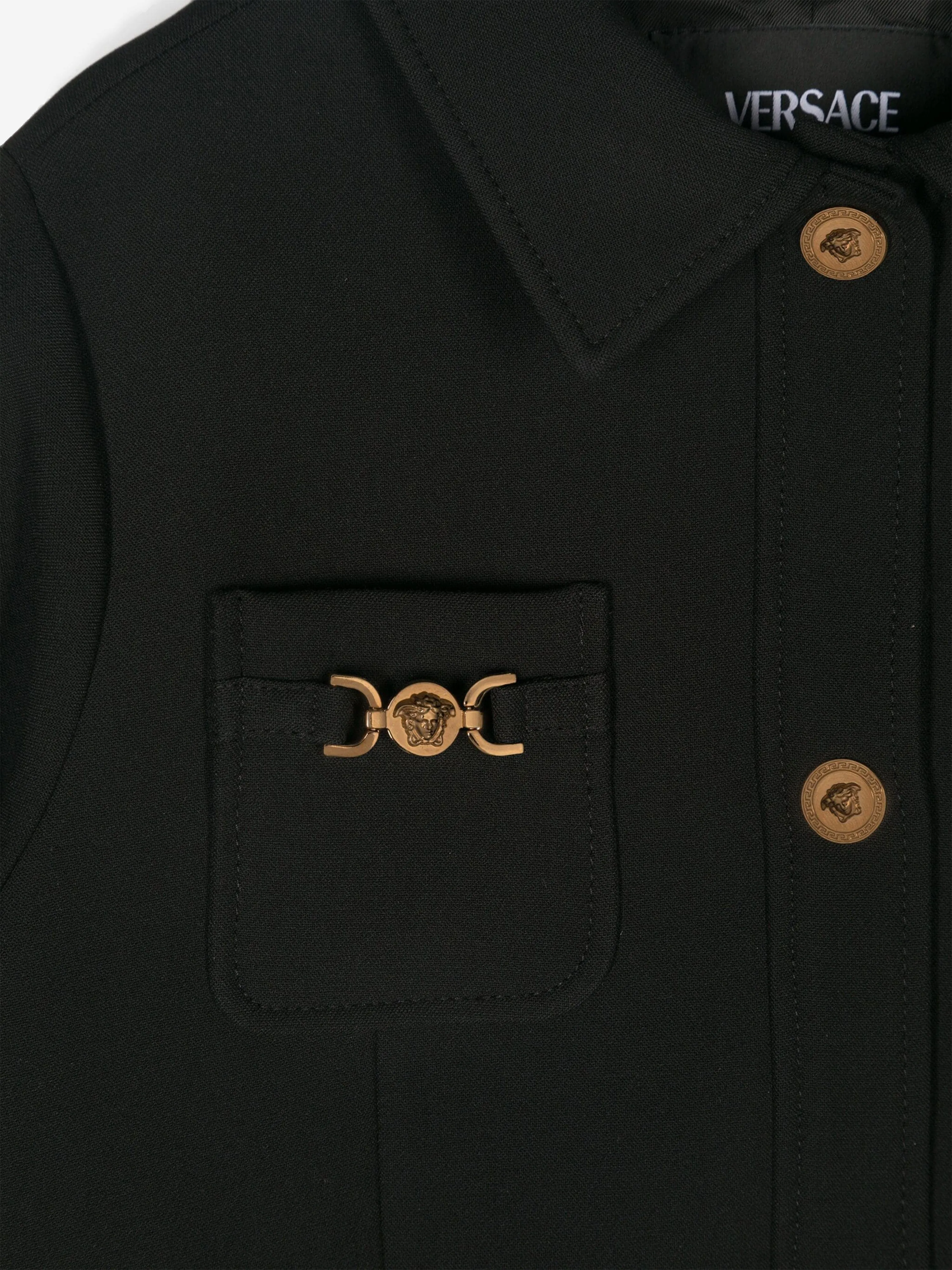 Versace Girls Stretch Cady Jacket in Black
