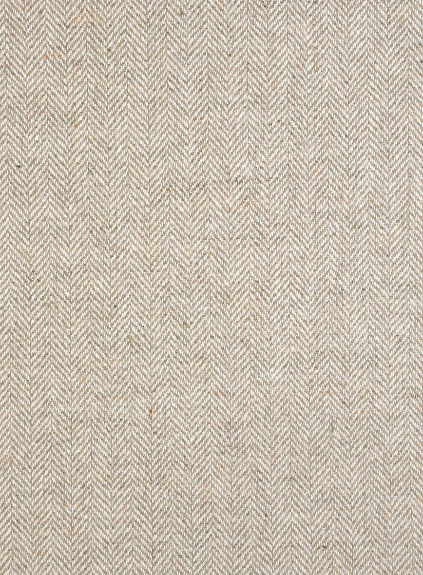 Vintage Herringbone Light Beige Tweed Suit